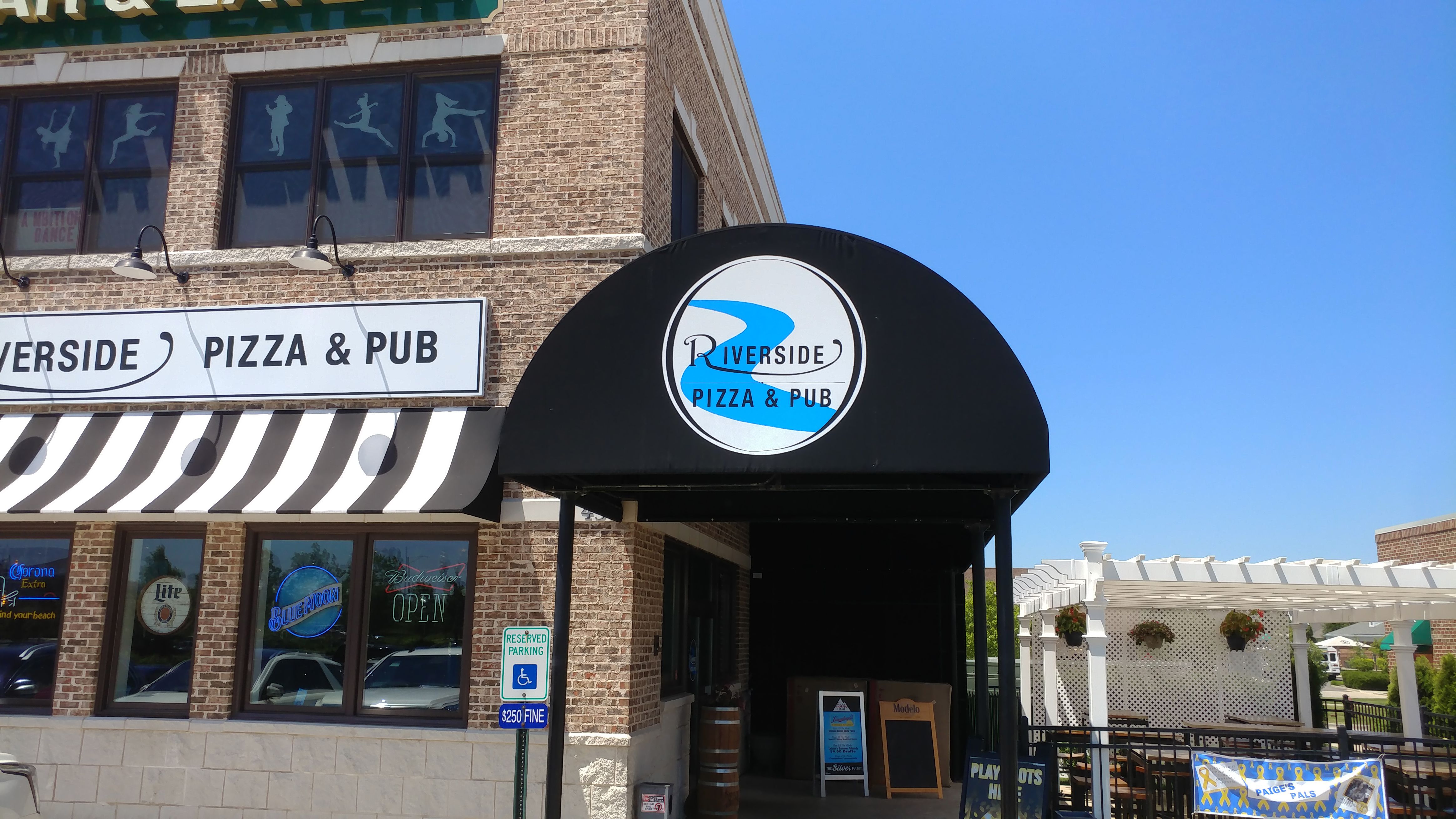 Exterior Storefront Awnings for Riverside Pub in South Elgin, IL