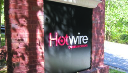 Refaced existing monument sign with new company logo