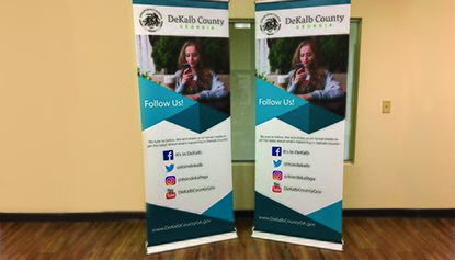 Retractable Banners for DeKalb County Government TV