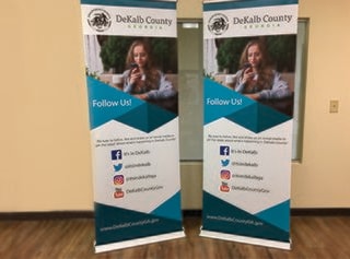 Retractable Banners for DeKalb County Government TV