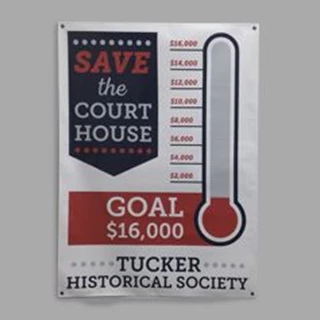 banner for fundraiser tucker, GA