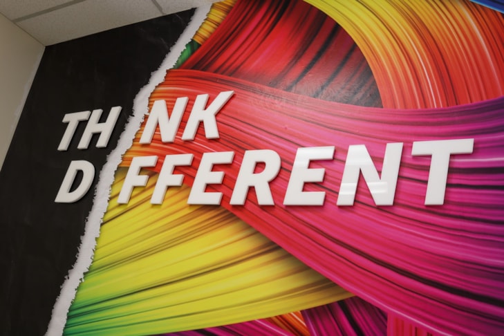 Wall Mural with Dimensional Letters | Tucker GA