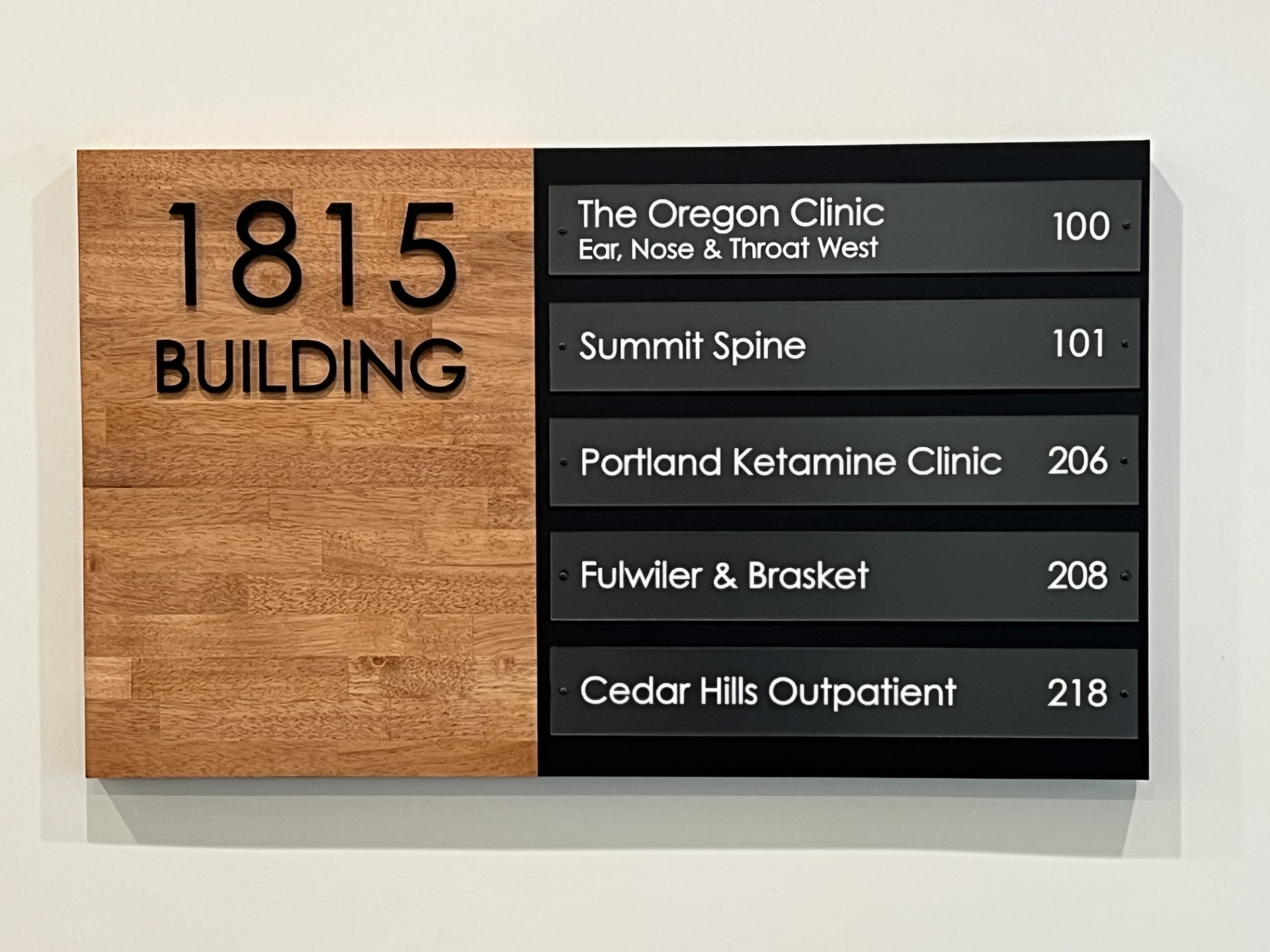 Directory and Wayfinding Signage | Property Management | Portland, OR | Wood