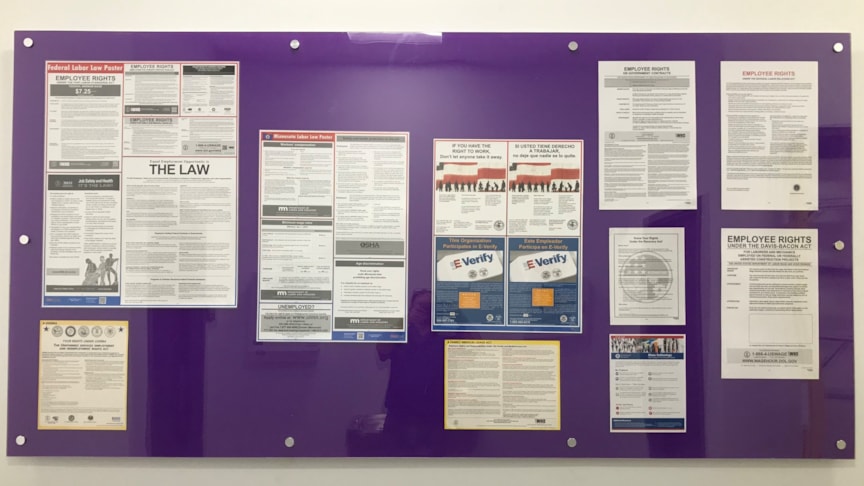 Display Board on Acrylic with Stand-Offs