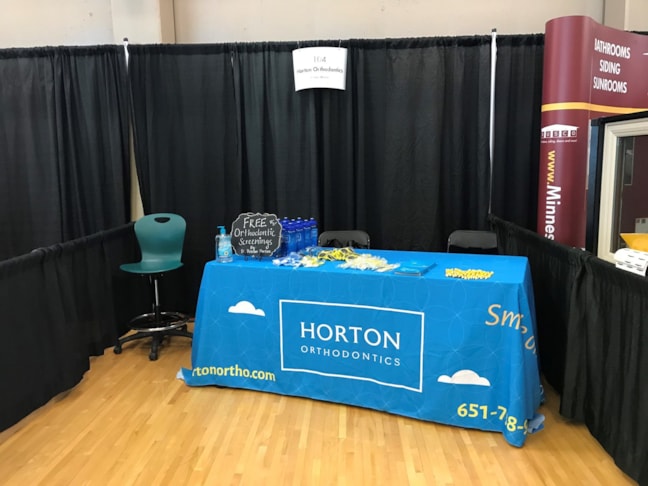 Woodbury Table cover at expo