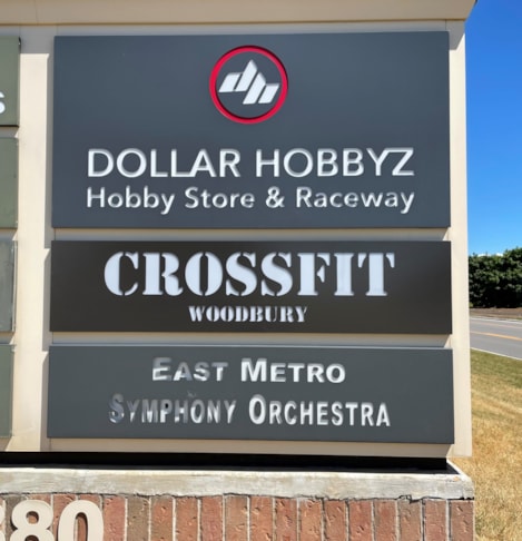 Monument Sign Panel Replacement:  Routed Metal with Translucent Backer