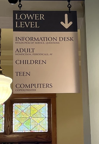 Hanging Signs & Ceiling Displays | Government & Public Office Signs