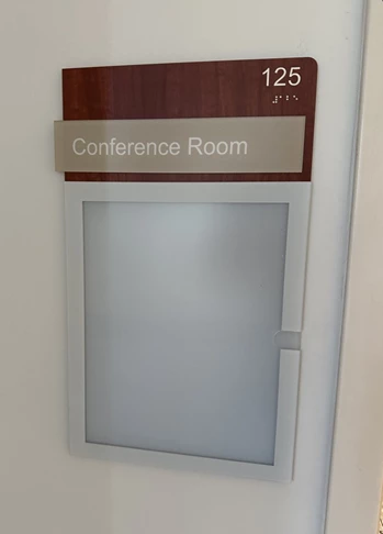 ADA Compliant Signs with Paper Insert, Braille, and Tactile