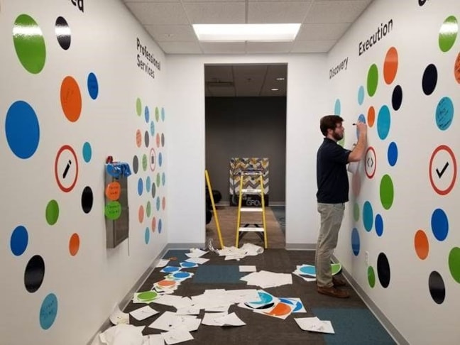 Dry Erase Laminate Decals for Cardinal Solutions Group in Raleigh NC