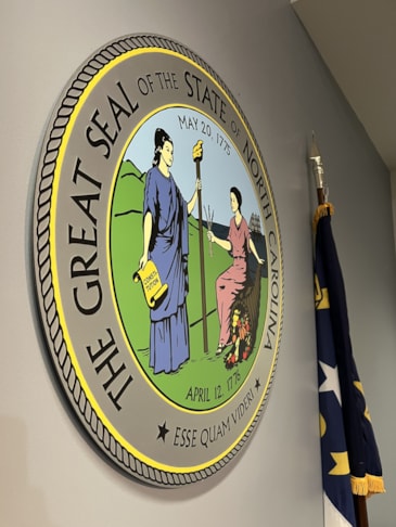 Metal Plaque - State of NC - Raleigh, NC