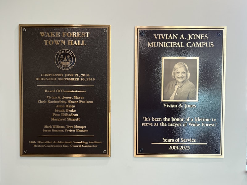 Plaques | Government & Public Office Signs | Wake Forest, NC | Metal