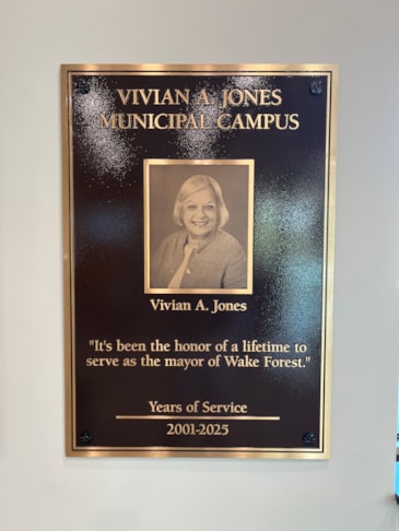 Bronze Plaque - Town of Wake Forest - Wake Forest, NC