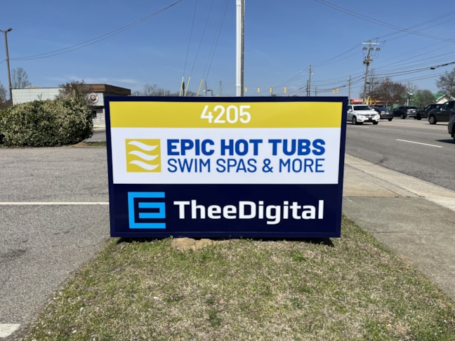 Illuminated Box Sign - Epic Hot Tubs - Raleigh, NC