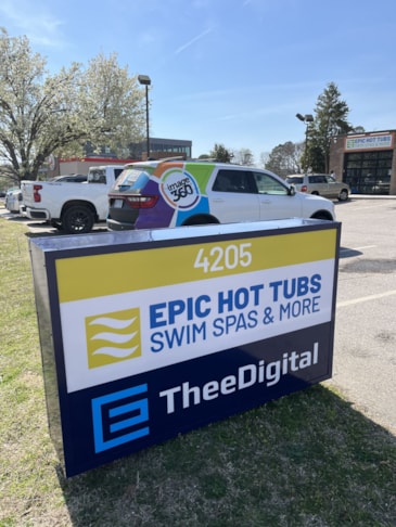 Illuminated Box Sign - Epic Hot Tubs - Raleigh, NC