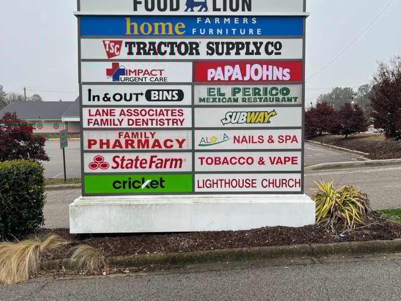 Monument Signs | Retail | Louisburg, NC | Acrylic
