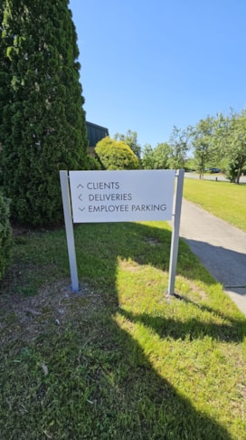 Post & Panel Sign - Santana Leather - Raleigh, NC