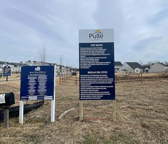 Post & Panel Sign - Pulte - Fuquay-Varina, NC