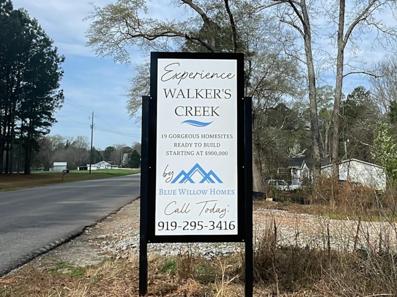 Post & Panel Signs | Real Estate | Holly Springs, NC | Metal