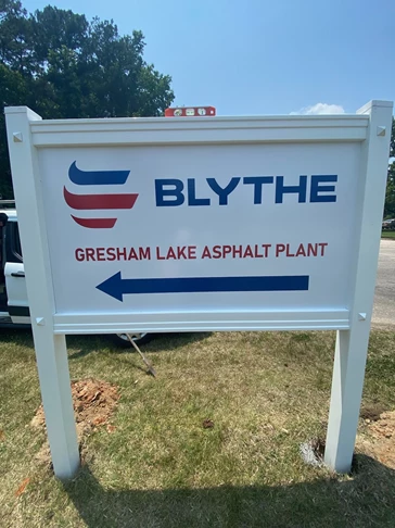 Post & Panel Sign - Blythe Construction - Raleigh, NC