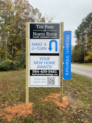 Post & Panel Sign - Hawthorne Residential - Raleigh, NC