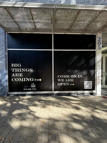 Temporary Window Graphics - Downtown Dental - Raleigh, NC