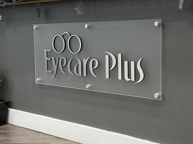 Custom Reception Sign on Frosted Acrylic