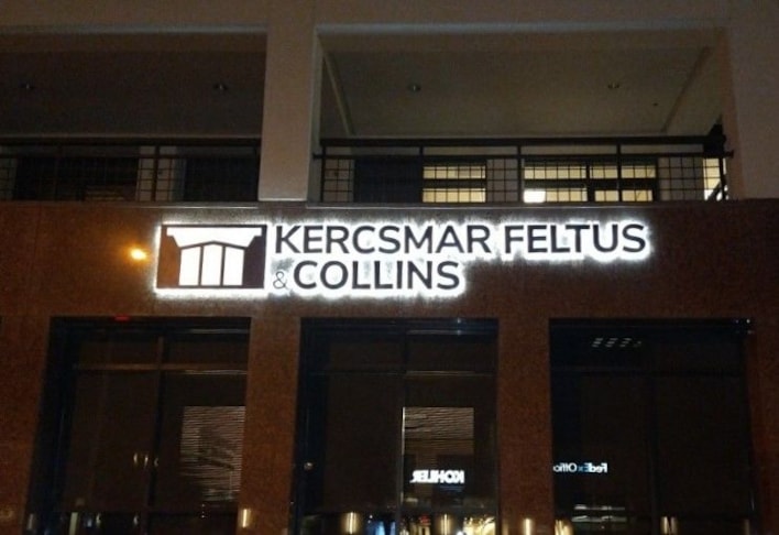 Custom Halo-Lit Building Wall Sign