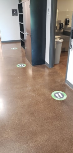 Custom Social Distancing Floor Graphics for Basis Schools