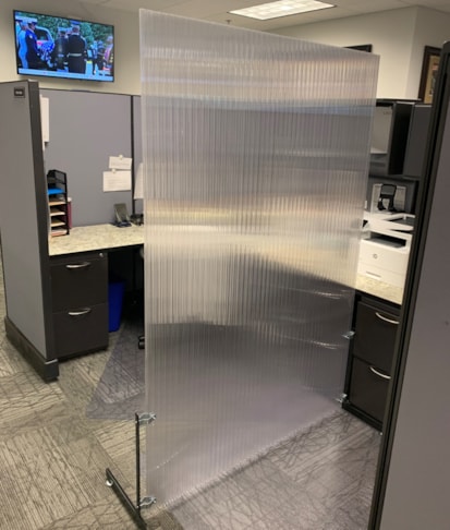 Plastic Protective Panels for Wilde Wealth Management