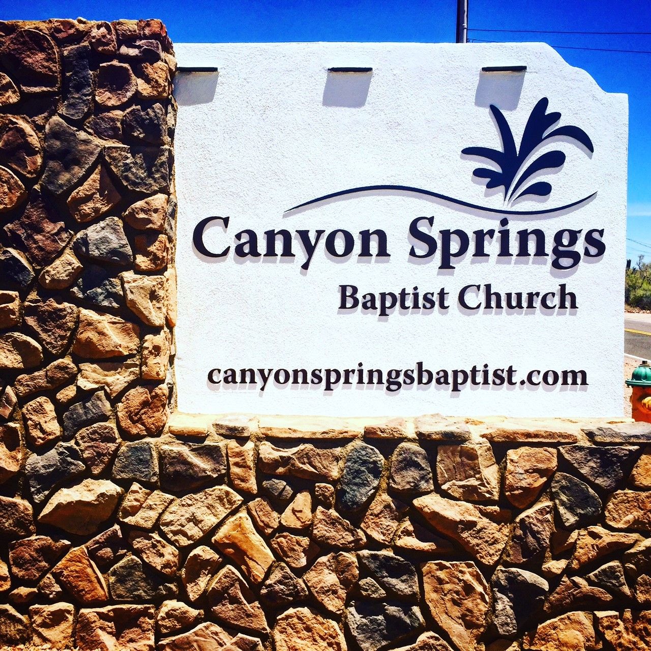 Monument Sign for Canyon Springs Baptist Church in Apache Junction Arizona
