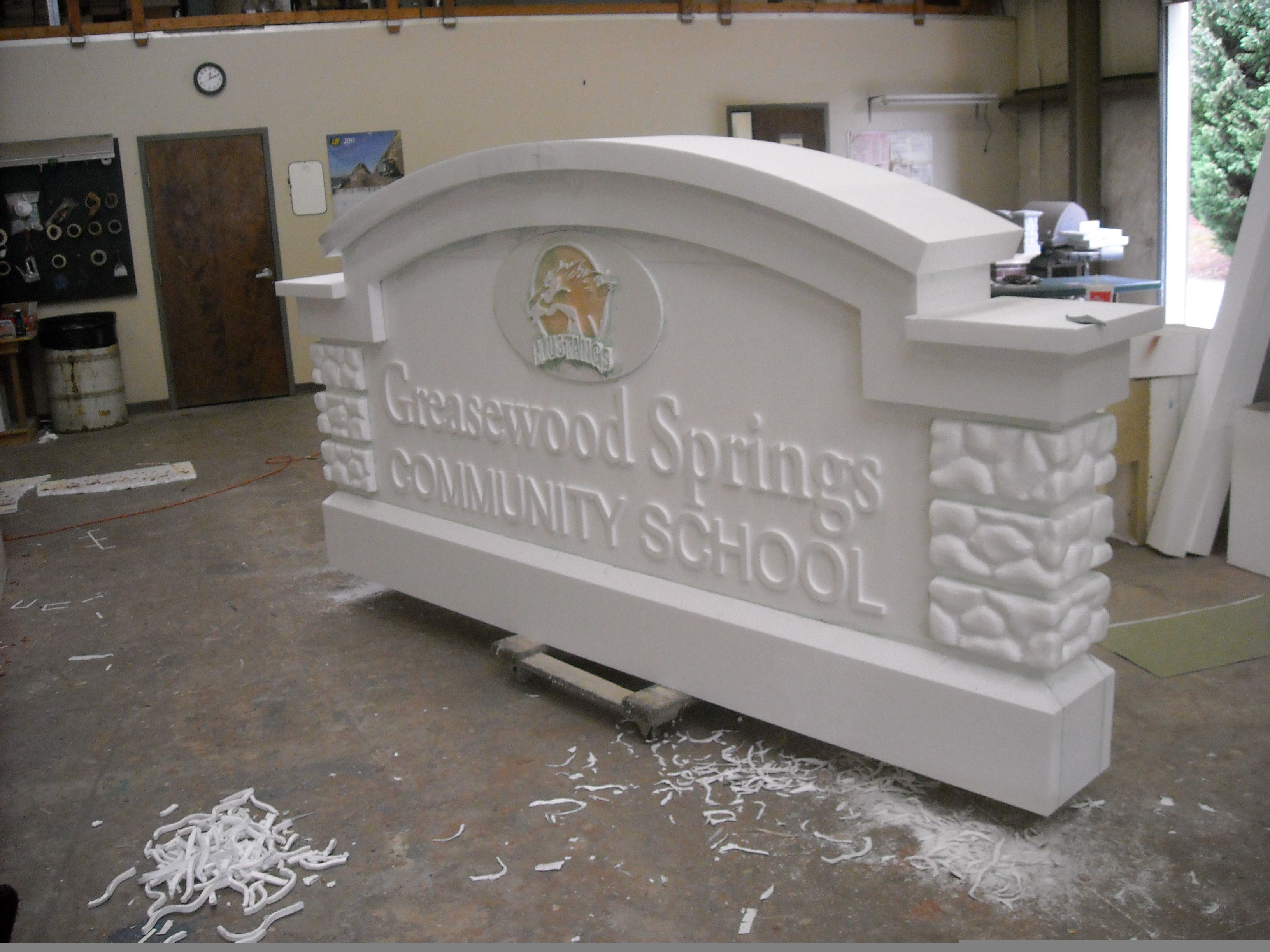 Monument Sign for Greasewood Springs Community School in Greasewood Springs, AZ