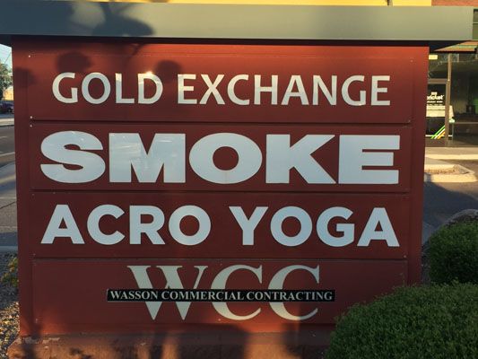 Monument Sign Panel for Acrobody Yoga in Tempe, AZ