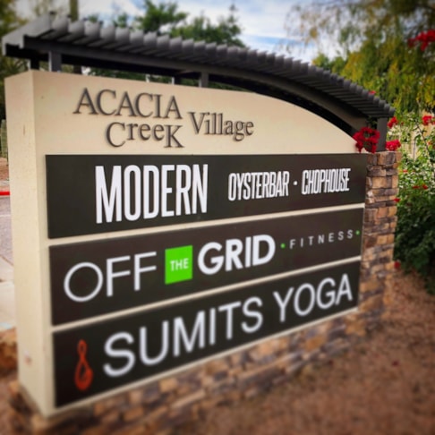 Custom Monument Sign with Push Through Acrylic