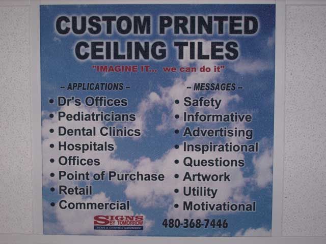 Custom Ceiling Tile for Image360 Scottsdale