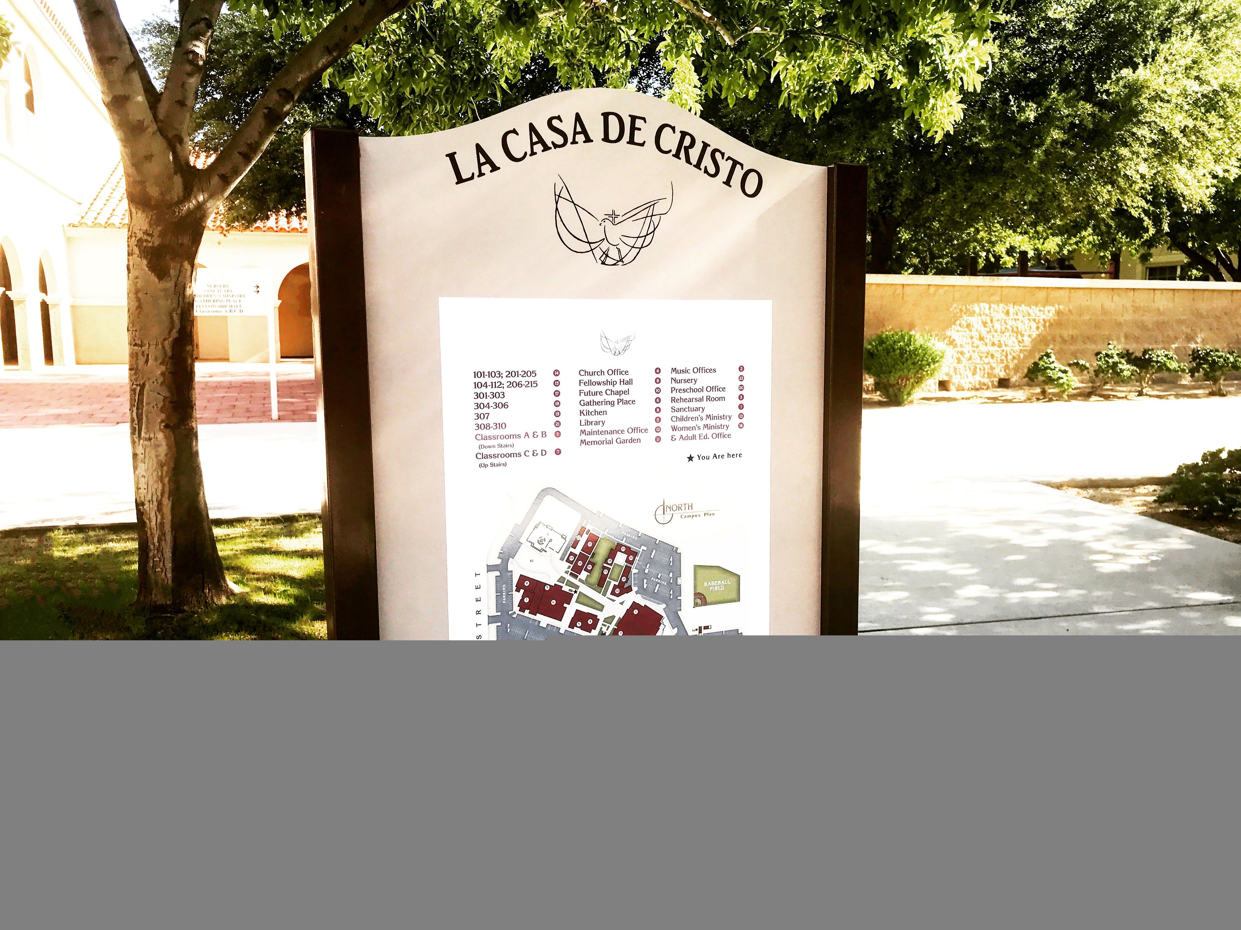 Post and Panel Map for La Casa de Cristo Lutheran Church Scottsdale AZ