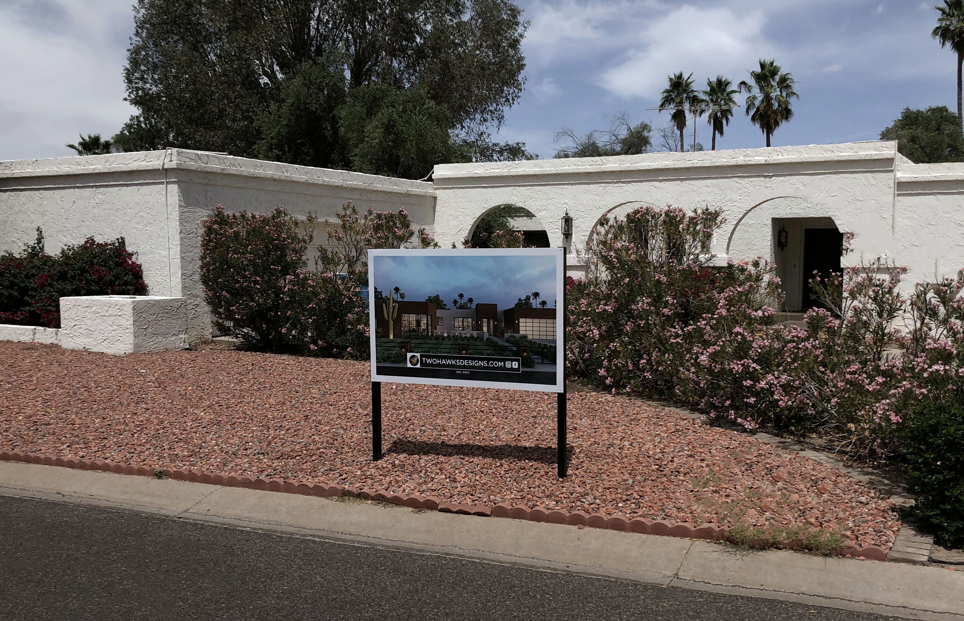 Architectural Post and Panel Two Hawks