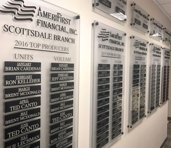 Custom Monthly and Annual Award Plaques