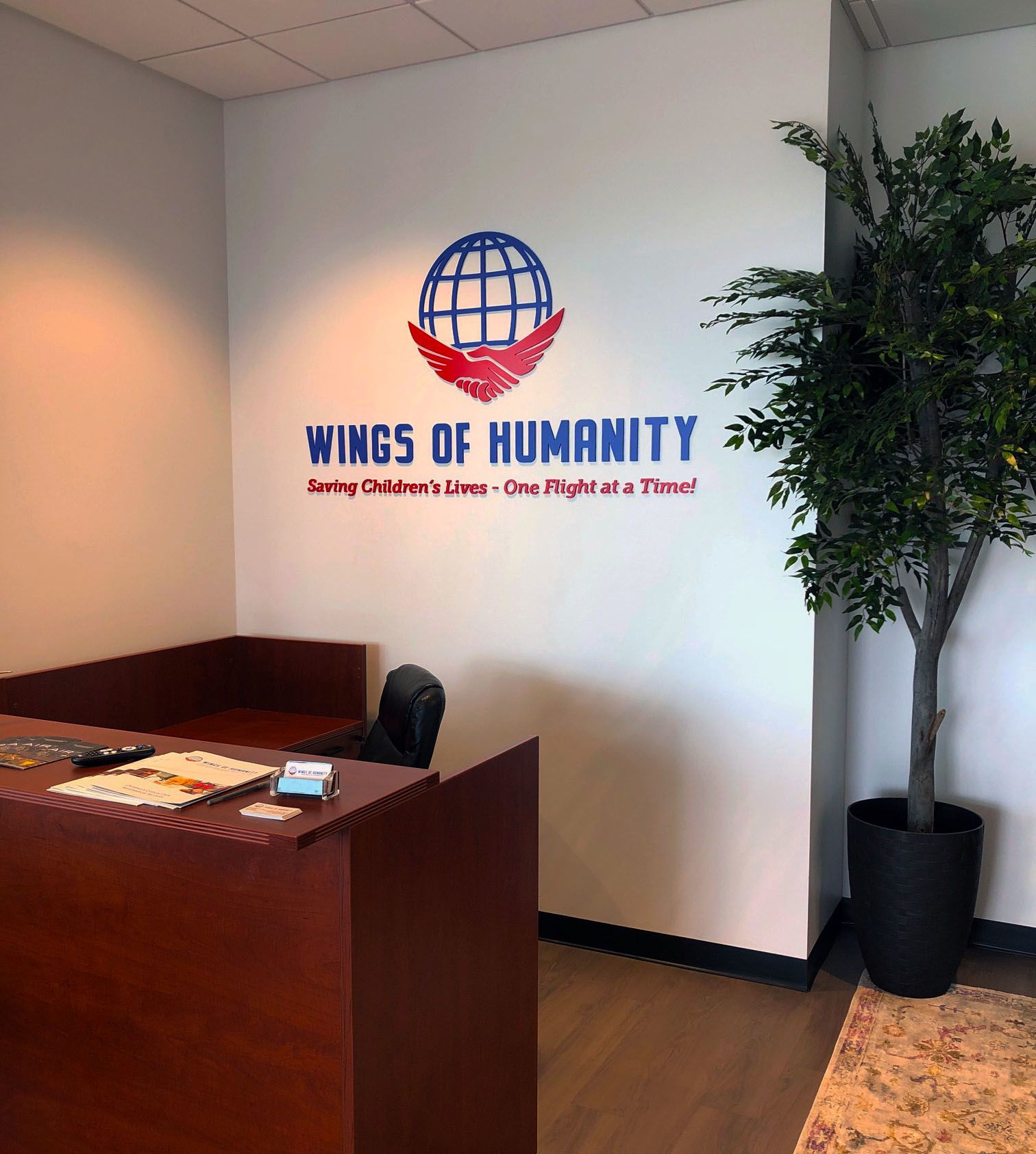 Interior Architectural signage Wings of Destiny