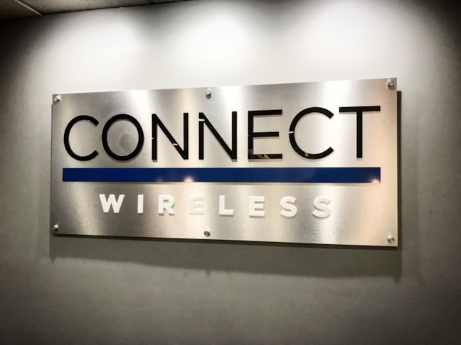 Custom Reception Sign - Routed Acrylic on Custom Backer Panel