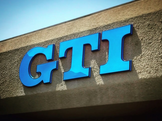 Custom Formed Plastic Letters with Vinyl Accents