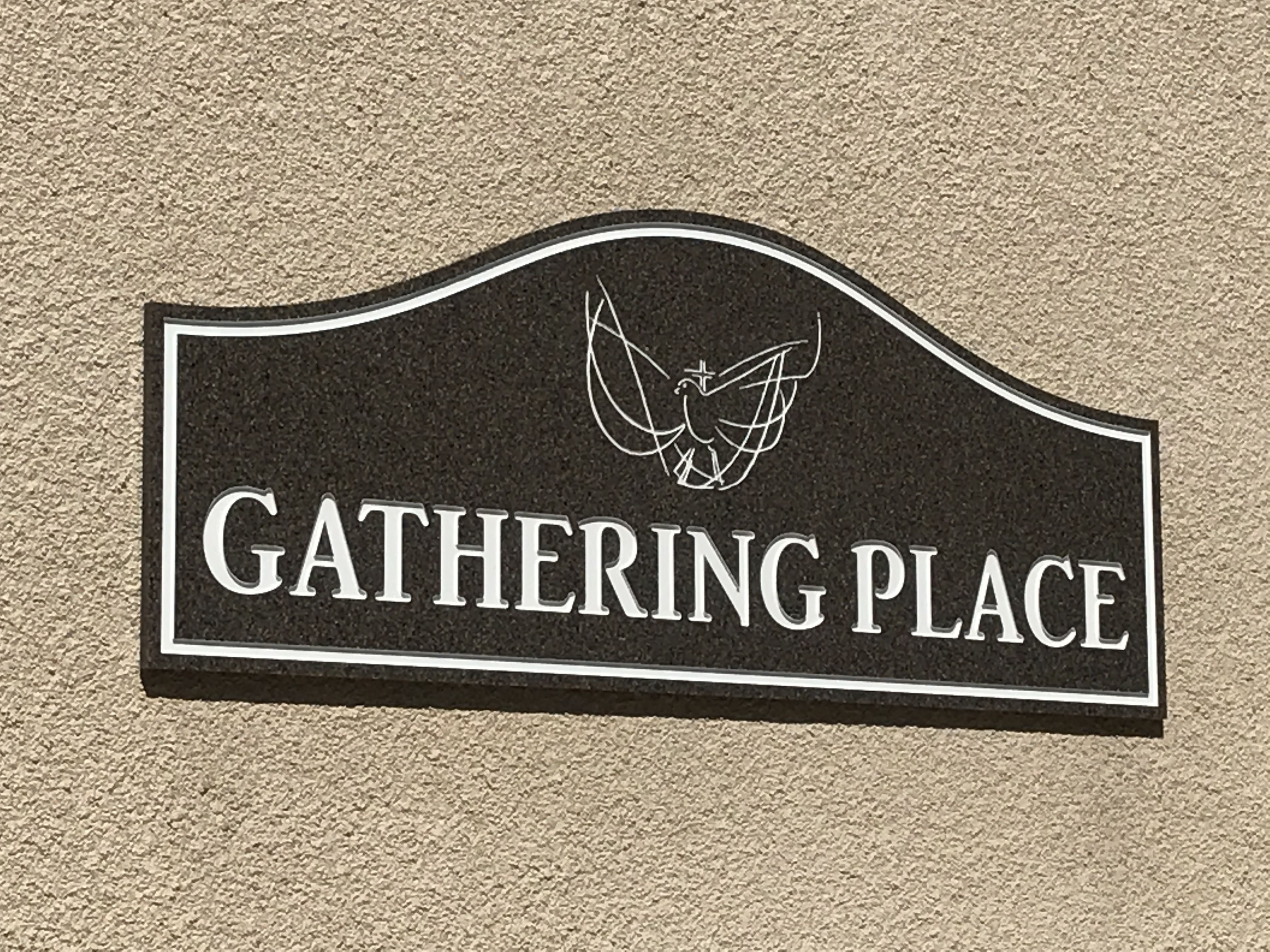 Architectural exterior signage La Casa de Cristo Lutheran Church Scottsdale AZ