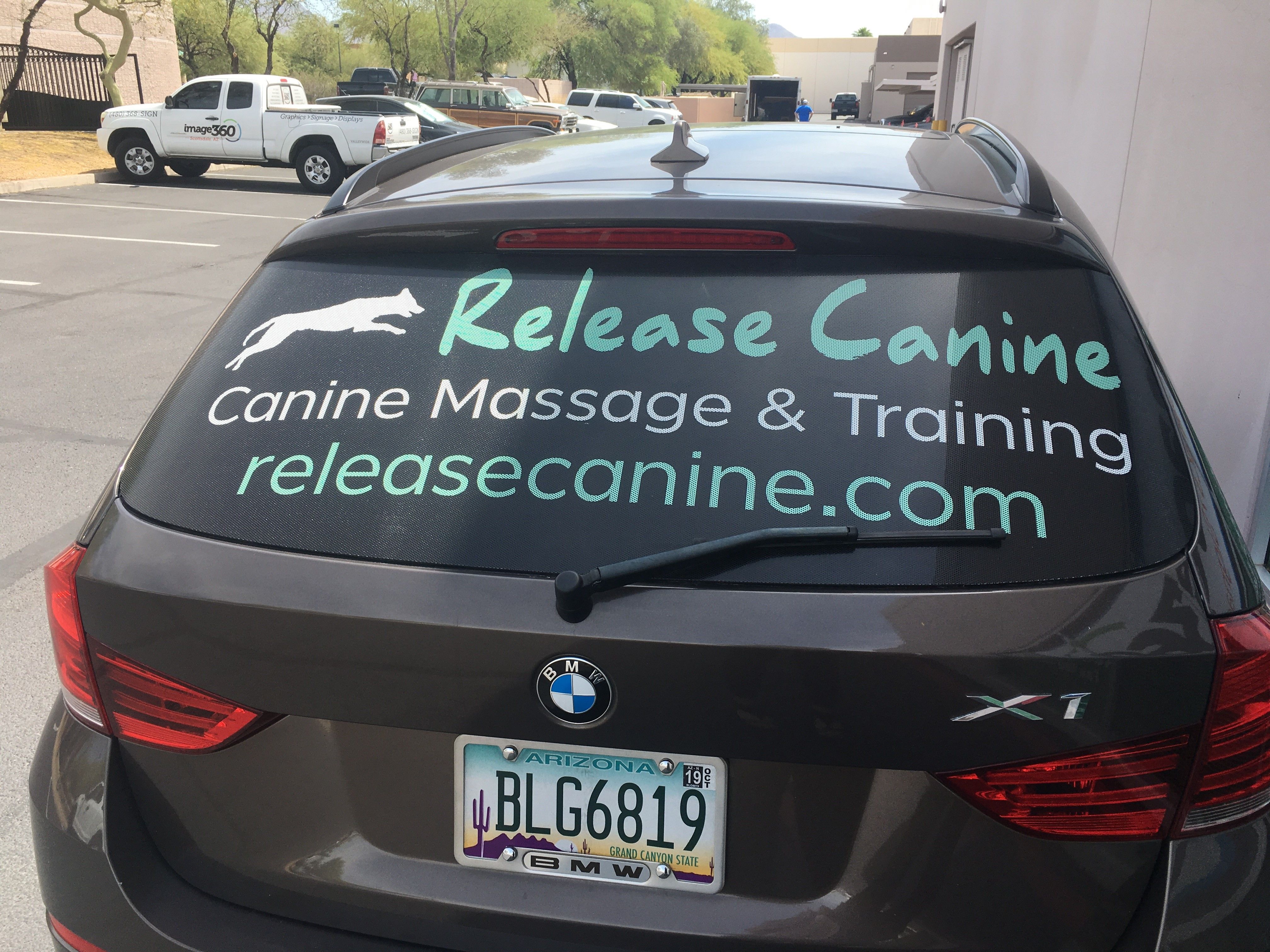 Vehicle Graphics signage Release Canine