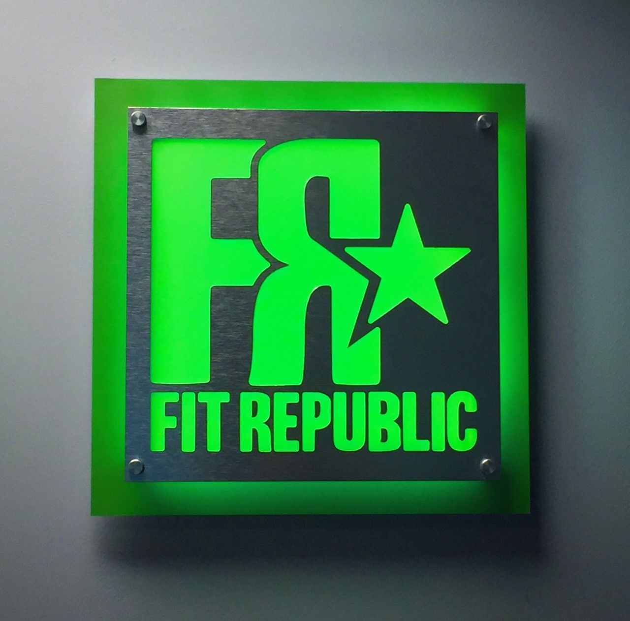 Illuminated Reception Sign for Fit Republic in Phoenix Arizona