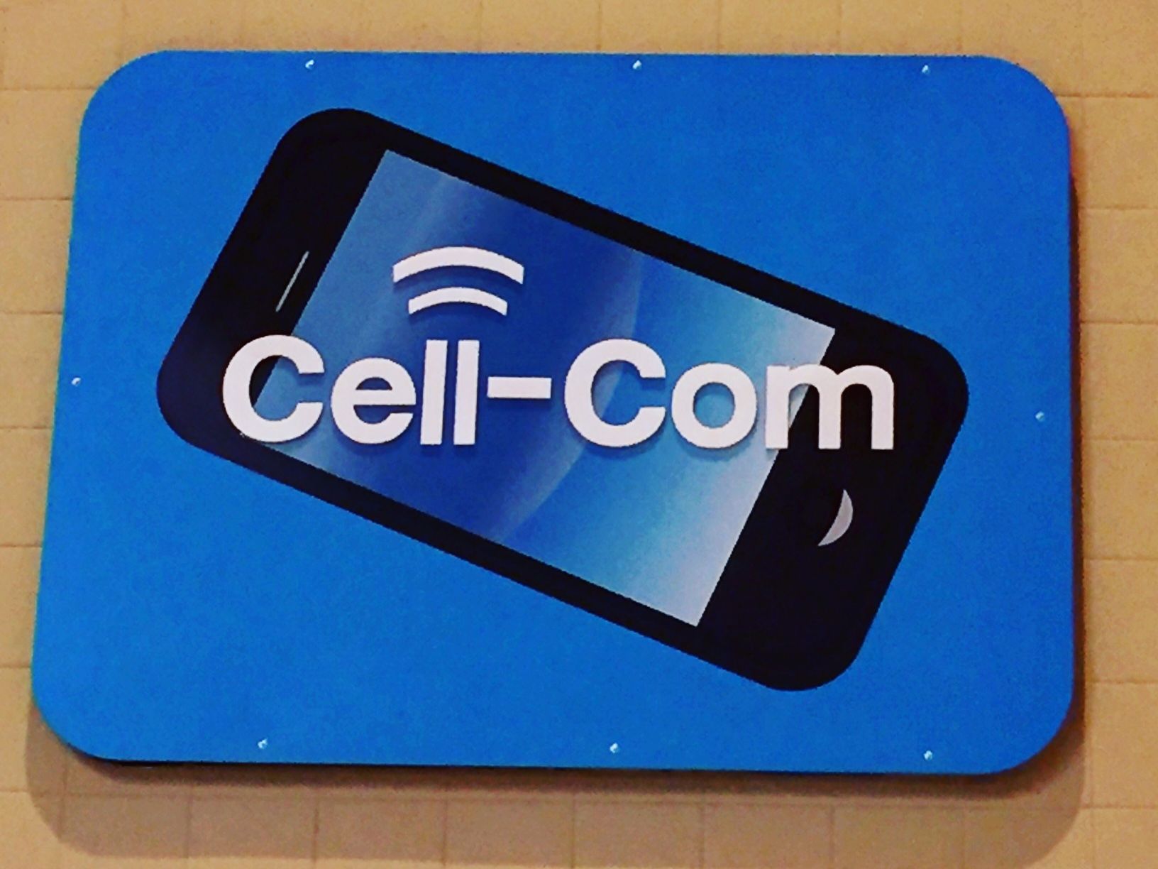 Interior Mall Sign For Cell Com