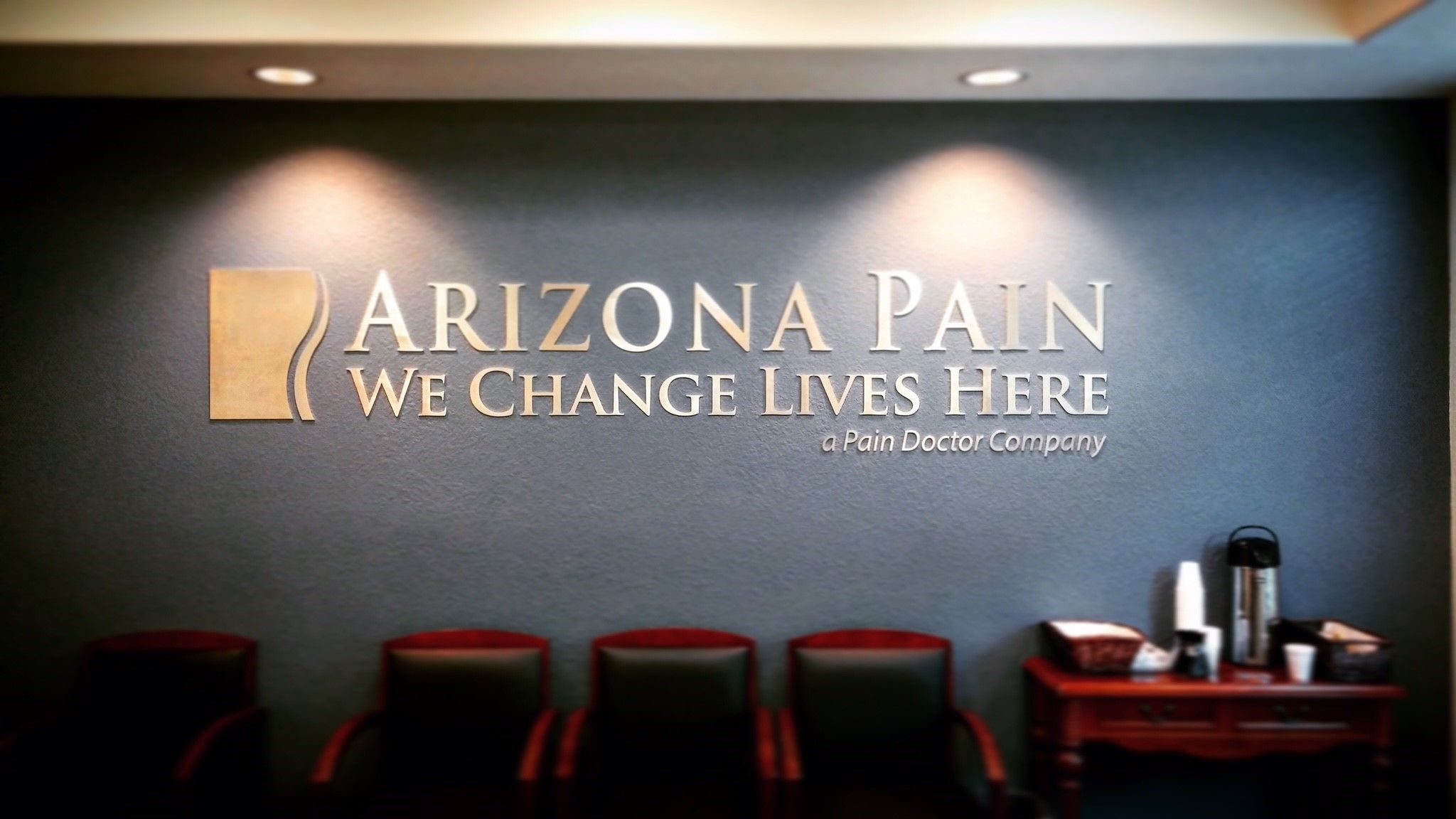 architectural reception signage Az Pain