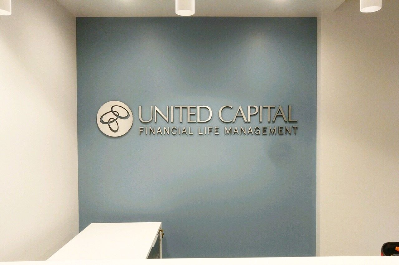 Reception Sign for United Capital in Scottsdale Arizona