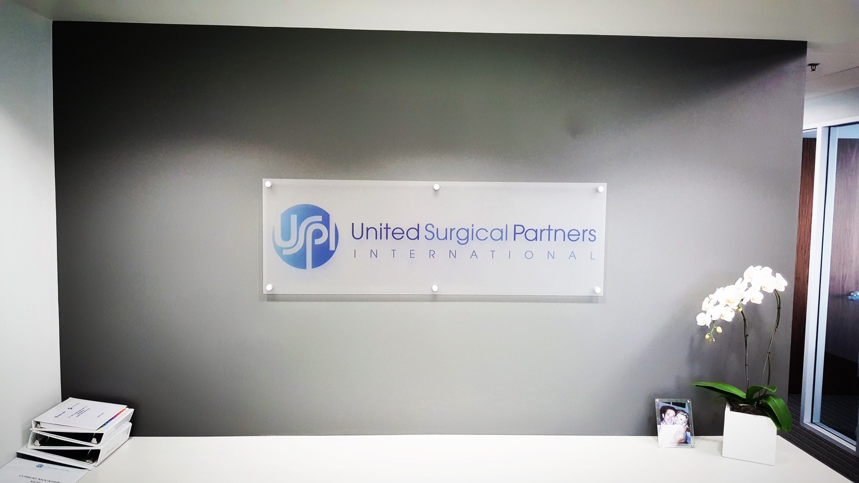Reception Sign for United Surgical Partners International in Arizona