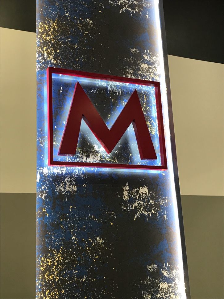 Architectural illuminated signage for Mountainside Fitness