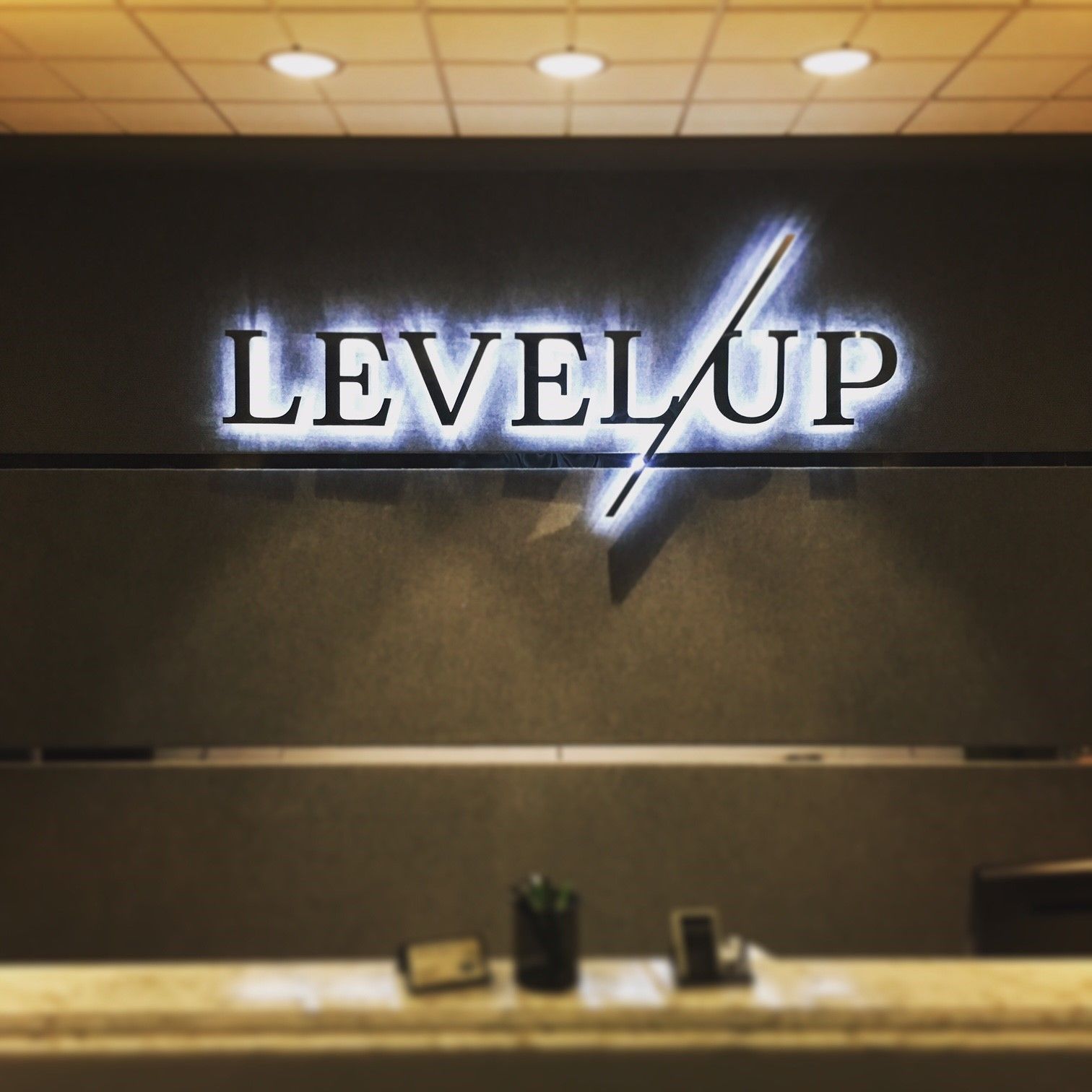 Interior Illuminated Sign for Level Up in Scottsdale AZ