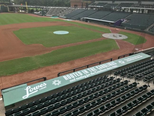 Vinyl Banner Dugout Graphics at BB&T Ballpark